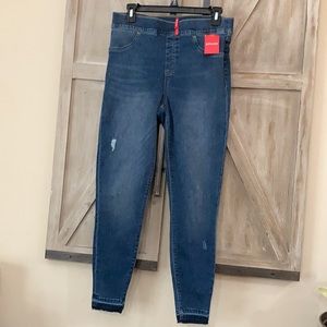 SPANX DISTRESSED ANKLE SKINNY JEAN